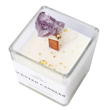 เทียนหอมไส้ตะเกียงไม้สวยงาม